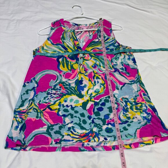 Lilly Pulitzer Essie Tank Women’s Medium Multi Print Soft Knit EUC - Picture 8 of 10